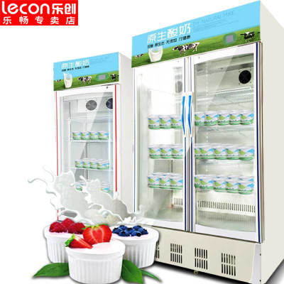 lecon/ 樂創立式雙門商用酸奶機雙門殺菌發酵冷凝冷藏冷凍 微電腦式 全自動現釀設備酸奶吧 其他內膽